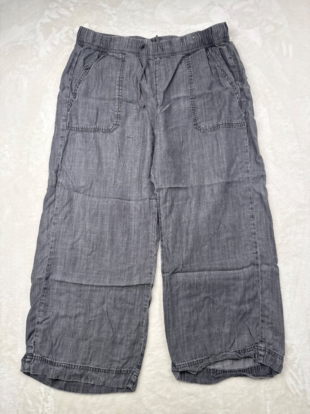 Splendid Womens XL Wide-Leg Gray Pants With Pockets